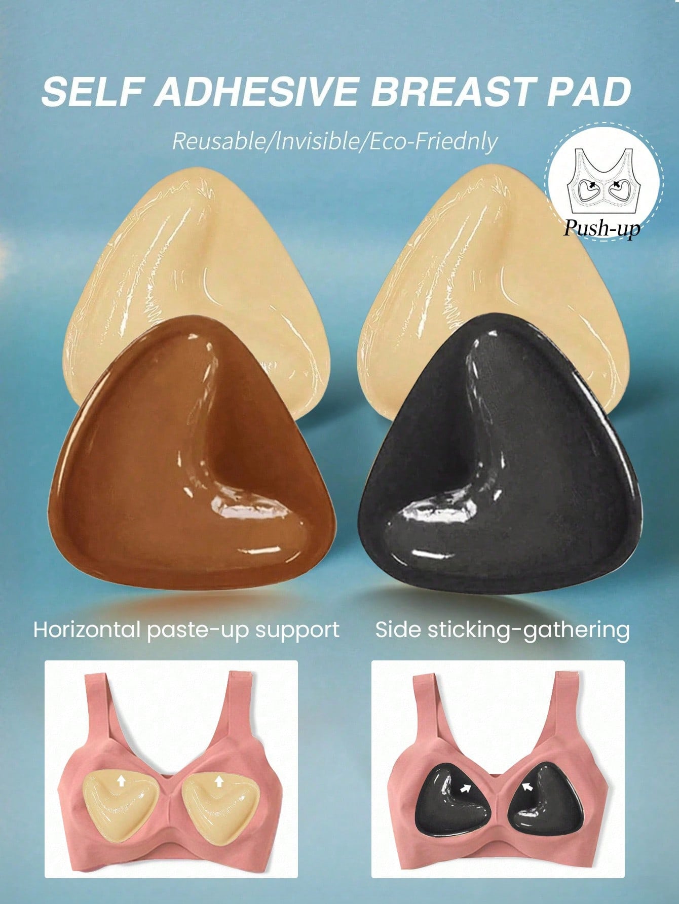 Strapless Bra Adhesive - 2 stuks herbruikbare dubbelzijdig klevende onzichtbare