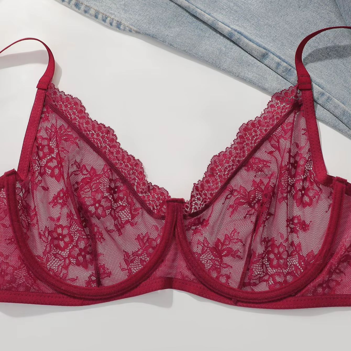 Dames grote maten rode kanten  - Full Coverage Bra recensie en prijs